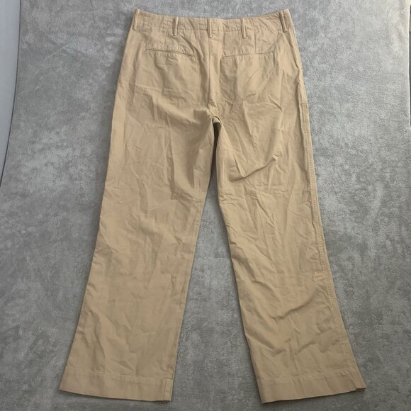 RE/DONE 90s High-Rise Trousers Womens 32 Button Fly Twill Chino Washed Khaki - Picture 11 of 13